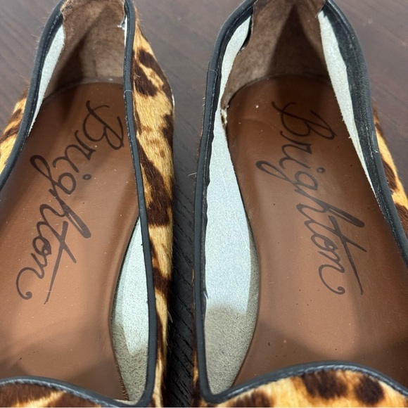 BRIGHTON pony hair Leopard Print Women's Ballet flats Silver accent on back 7.5 - Picture 17 of 17